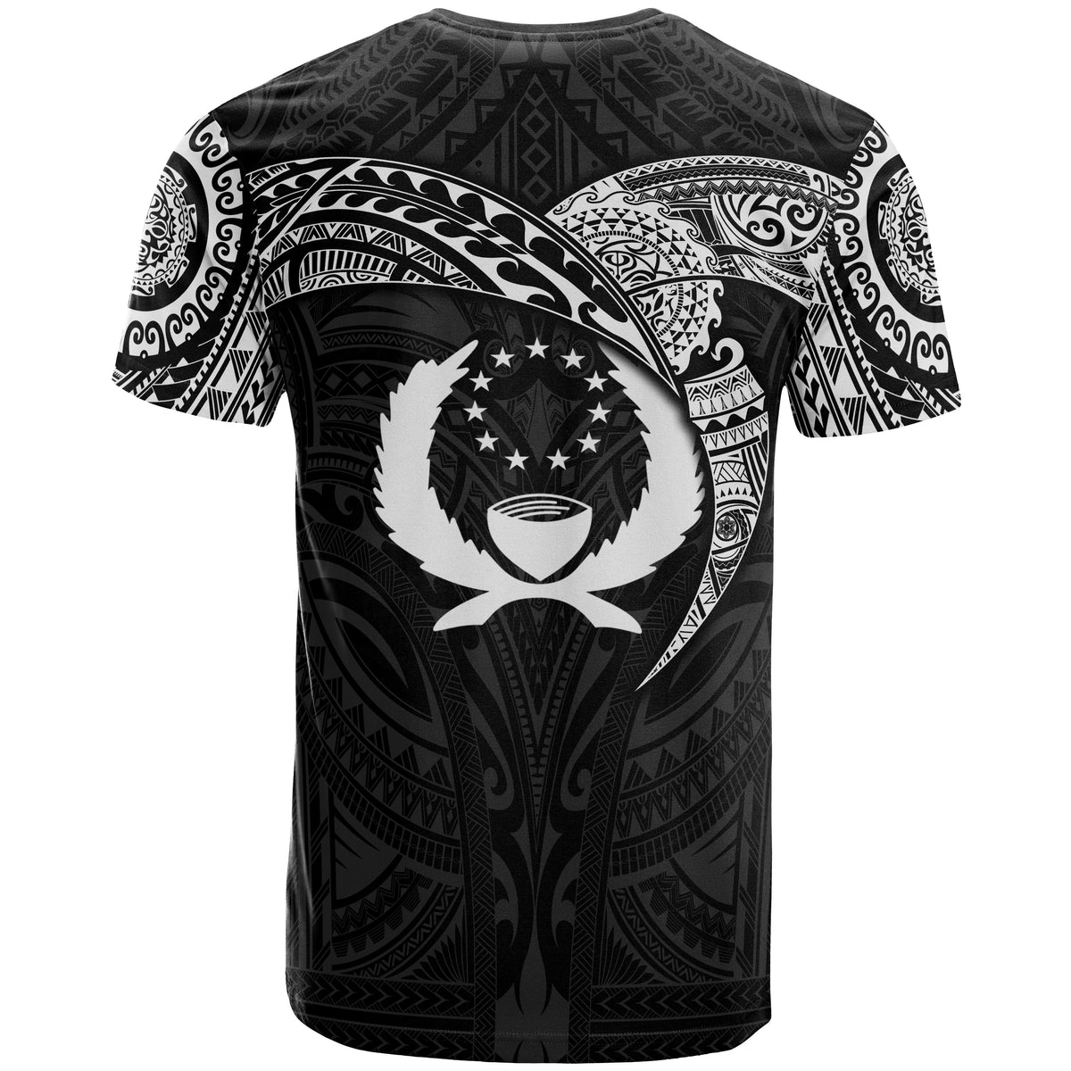 Pohnpei Micronesian T Shirt Full Color Heart Shield - Polynesian Pride