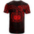 Samoa Polynesian T Shirt Red Black Heart Shield - Polynesian Pride