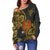 Papua New Guinea Women's Off Shoulder Sweaters - Abstract Style - Polynesian Pride