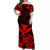 Hawaii Off Shoulder Long Dress Polynesia Red Kanaka Maoli LT13 Women Red - Polynesian Pride