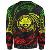Federated States Of Micronesia Polynesian Sweater - Reggae Tribal Wave - Polynesian Pride