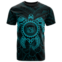 Hawaii Polynesian T Shirt Vintage Polynesian Turtle (Turquoise) Unisex Turquoise - Polynesian Pride