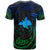 Papua New Guinea Polynesian T Shirt Blue Tribal Wave Ver.02 - Polynesian Pride