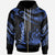 Vanuatu Polynesian Zip Hoodie Polynesian Tattoo Blue Version Unisex Blue - Polynesian Pride