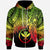 Polynesian Hawaii Zip up Hoodie Tribal Wave Tattoo Reggae Unisex Reggae - Polynesian Pride