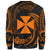 Wallis And Futuna Polynesian Sweater - Orange Tribal Wave - Polynesian Pride