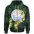 Marshall Islands Polynesian Zip up Hoodie Ti Leaf Lei Turtle Unisex Green - Polynesian Pride