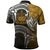 Samoa Polo Shirt Samoan Seal Wave Style (Gold) - Polynesian Pride