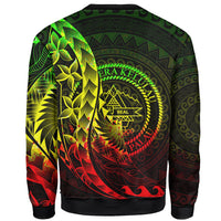 Palau Sweatshirt - Custom Personalised Polynesian Pattern Style Reggae Color - Polynesian Pride