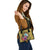 Guam Polynesian Shoulder Handbag - Floral With Seal Gold - Polynesian Pride