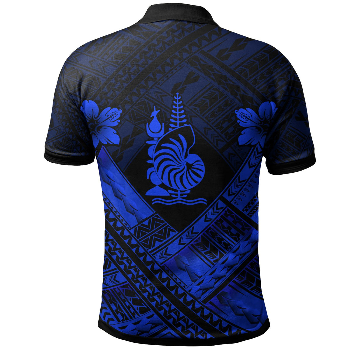 New Caledonia Polynesian Polo Shirt Polynesian Blue Seal Camisole Hibiscus Style - Polynesian Pride