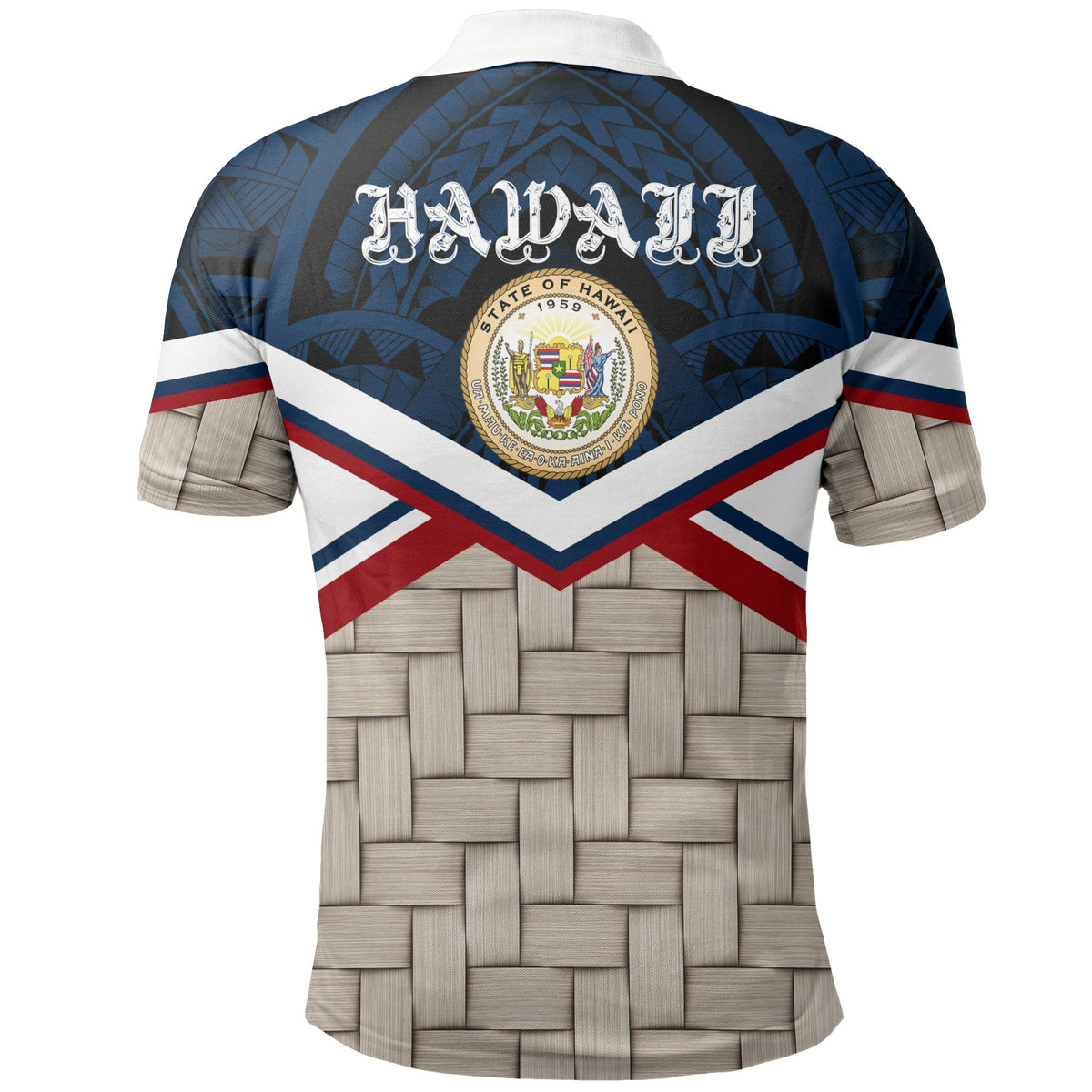 Hawaii Lauhala Coat Of Arms Polo Shirt - Polynesian Pride