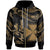 Wallis and Futuna Polynesian Zip Hoodie Polynesian Tattoo Gold Version Unisex Gold - Polynesian Pride