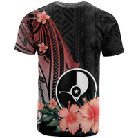 Yap T Shirt Red Polynesian Hibiscus Pattern Style - Polynesian Pride