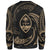 Guam Polynesian Sweater - Gold Tribal Wave - Polynesian Pride