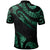 Cook Islands Custom Polo Shirt Polynesian Tattoo Green Version - Polynesian Pride