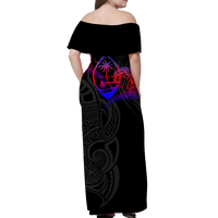 Valentine Day Guam Matching Dress and Hawaiian Shirt Heart Tribal LT12 - Polynesian Pride