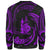 New Caledonia Polynesian Custom Personalised Sweater - Purple Tribal Wave - Polynesian Pride