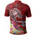 Guam Polo Shirt Turtle Plumeria (Red) - Polynesian Pride