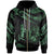 Tonga Polynesian Zip Hoodie Polynesian Tattoo Green Version Unisex Green - Polynesian Pride