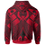 Pohnpei Zip up Hoodie Red Seal with Polynesian Tattoo - Polynesian Pride