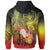 Yap Zip up Hoodie Humpback Whale with Tropical Flowers (Yellow) - Polynesian Pride