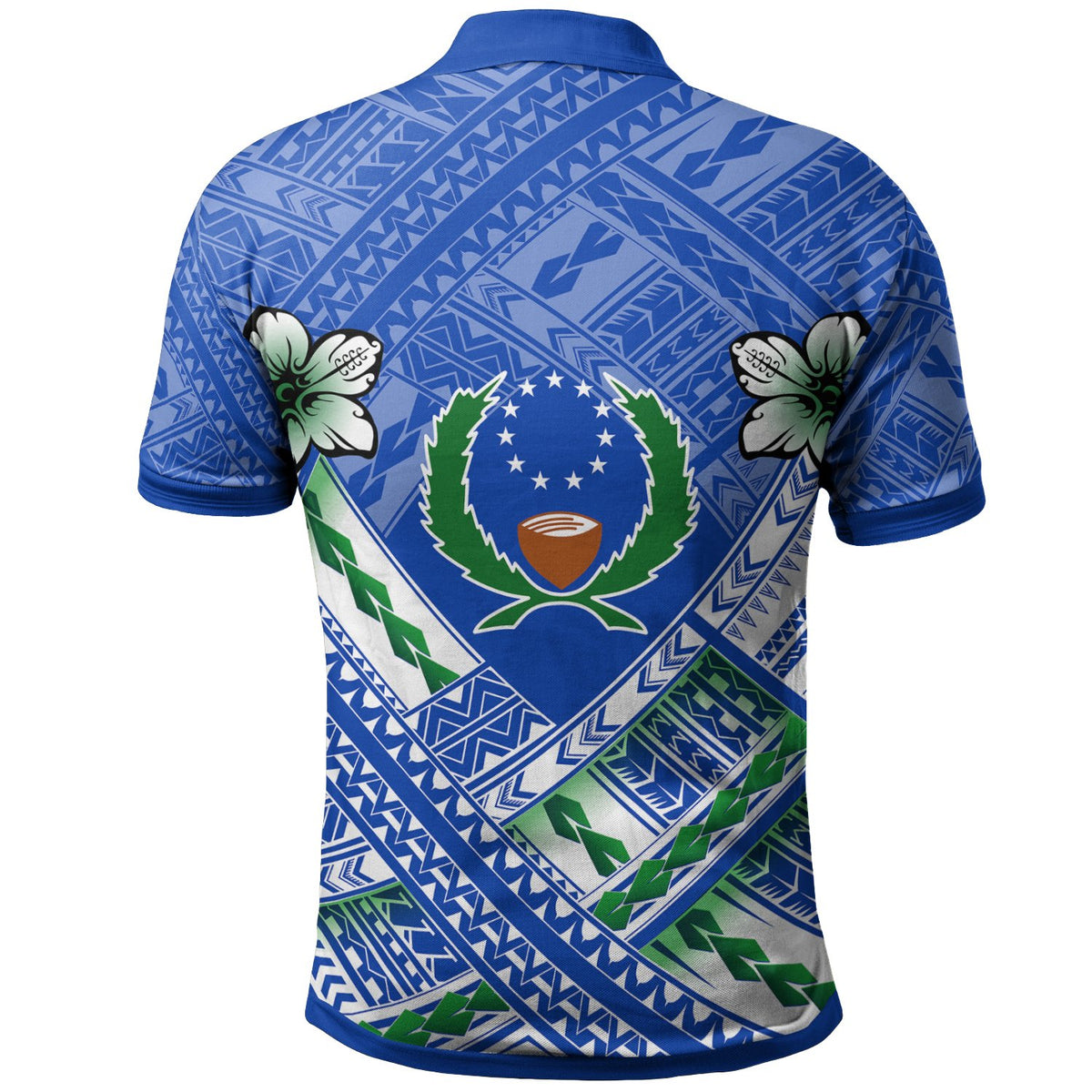Pohnpei Custom Polo Shirt Pohnpei Flag Camisole Hibiscus Style - Polynesian Pride