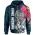 American Samoa Zip up Hoodie Polynesian Hibiscus with Summer Vibes Unisex Blue - Polynesian Pride