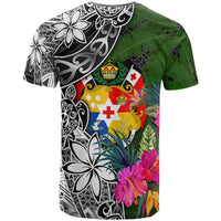 Tonga T Shirt Turtle Plumeria Banana Leaf - Polynesian Pride