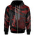 Palau Polynesian Zip Hoodie Polynesian Tattoo Red Version Unisex Red - Polynesian Pride