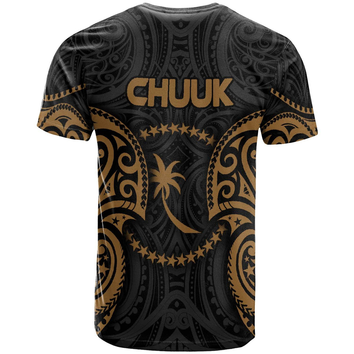 Chuuk Polynesian T Shirt Chuuk Spirit Gold - Polynesian Pride