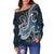 New Caledonia Polynesian Women's Off Shoulder Sweater - Ocean Style - Polynesian Pride