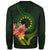 Cook Islands Polynesian Sweatshirt - Floral With Seal Flag Color - Polynesian Pride