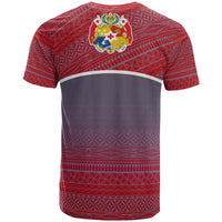 Tonga Polynesian T Shirt White Tattoo - Polynesian Pride