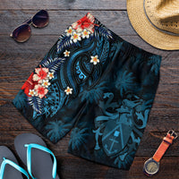 Pitcairn Islands Coconut Tree Turtle Polynesia Men Short - LT2 BLUE - Polynesian Pride