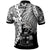 Fiji Polynesian Polo Shirt Tribal Wave Tattoo White - Polynesian Pride