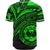 Northern Mariana Islands Baseball Shirt - Green Color Cross Style - Polynesian Pride