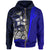 Polynesian Hawaii Zip up Hoodie Kanaka Maoli Blue Turtle with Hook Unisex Blue - Polynesian Pride