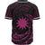 Nauru Polynesian Baseball Shirt - Pink Tribal Wave - Polynesian Pride