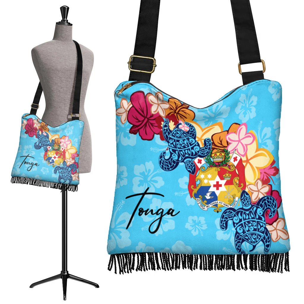 Tonga Boho Handbag - Tropical Style One Size Boho Handbag Blue - Polynesian Pride