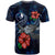 Yap Polynesian T Shirt Blue Turtle Hibiscus - Polynesian Pride