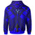 Kosrae Custom Zip up Hoodie Blue Seal with Polynesian Tattoo - Polynesian Pride