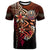 Tahiti Custom T Shirt Red Vintage Tribal Mountain - Polynesian Pride