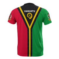 Vanuatu All Over T Shirt Vanuatuan Flag Coat of Arms Style - Polynesian Pride