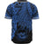 Hawaii Polynesian Baseball Shirt - Tribal Wave Tattoo Blue - Polynesian Pride