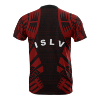 Society Islands T Shirt Society Islands Flag Polynesian Tattoo Red Style - Polynesian Pride