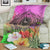 Tahiti Premium Blanket - Manta Ray Tropical Flowers - Polynesian Pride