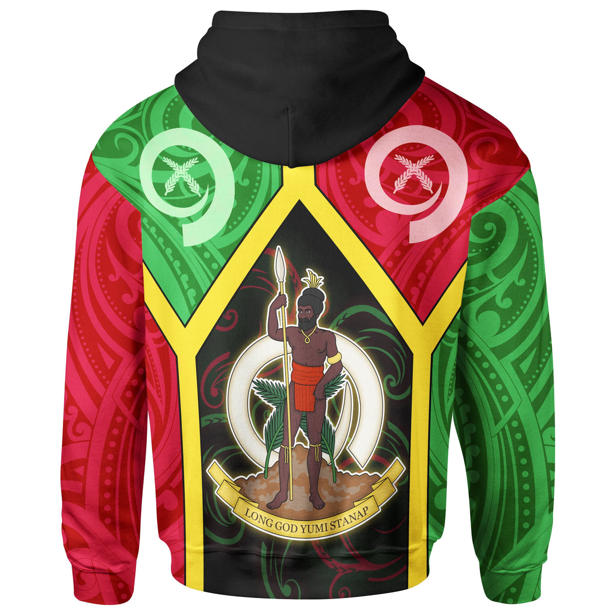 Vanuatu Polynesian Hoodie Vanuatu Flag nd Coat of rms - Polynesian Pride