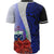 Samoa Polynesian Baseball Shirt - Coat Of Arm With Hibiscus Blue - Polynesian Pride