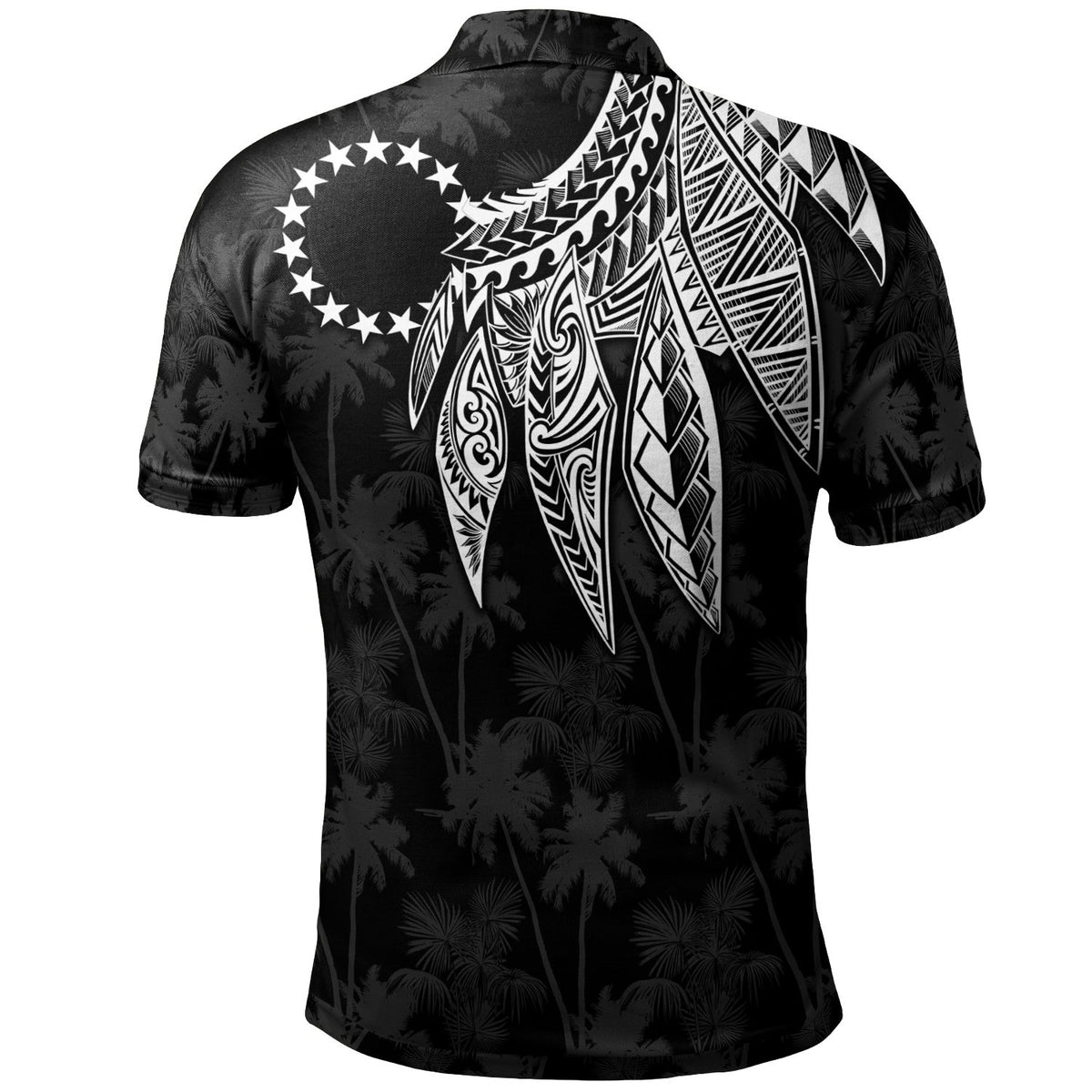 Cook Islands Polo Polynesian Wings (White) - Polynesian Pride